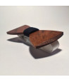Wooden bow tie SHINE DARK GREY