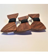 Wooden bow tie SHINE DARK GREY