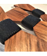 Wooden bow tie SHINE DARK GREY