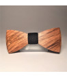 Wooden bow tie SHINE DARK GREY