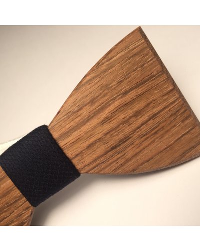 Wooden bow tie with cufflinks