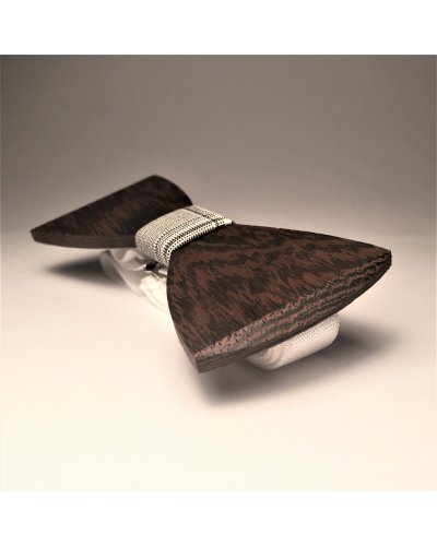 Wooden bow tie with cufflinks