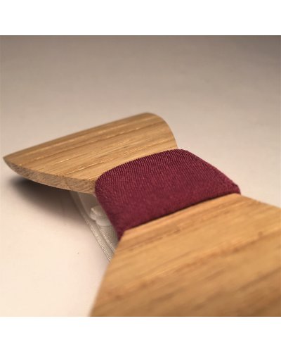 Drewniana muszka z poszetką