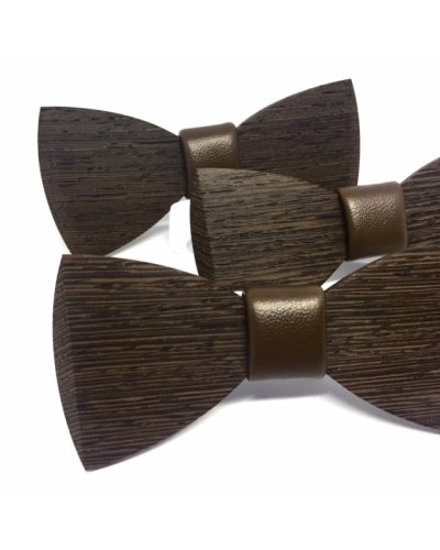 Drewniana muszka DEEP BROWN