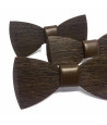 Wooden bow tie DEEP BROWN