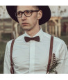 Wooden bow tie DEEP BROWN
