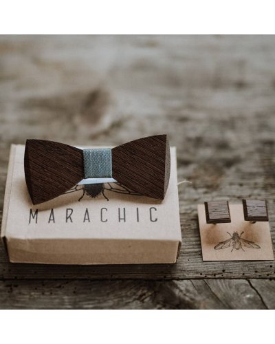Wooden bow tie DERBY