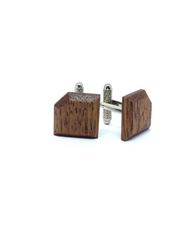 Wooden cufflinks RUSTIC GOLD