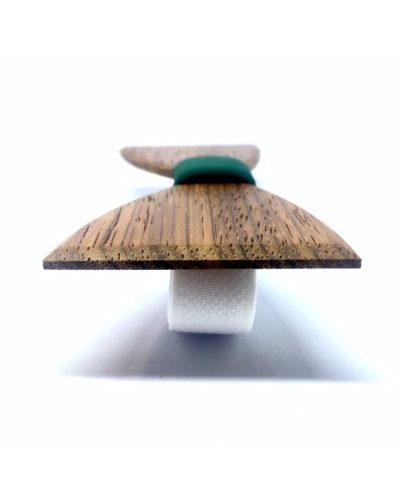 Wooden bow tie BOHO GREEN