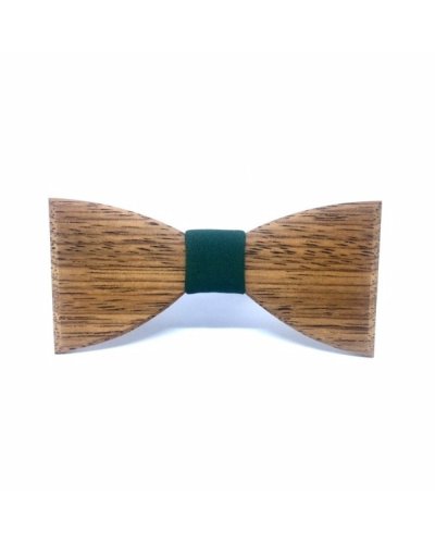 Wooden bow tie BOHO GREEN
