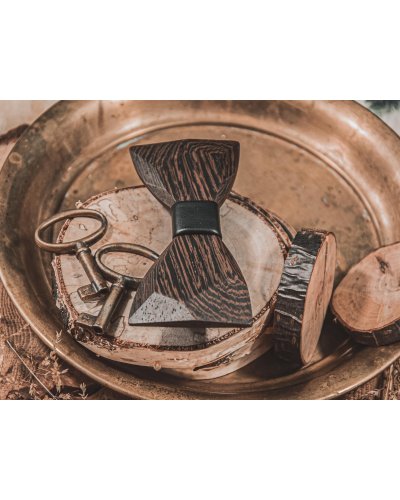 Drewniana muszka BLACK DIAMOND UNIQUE