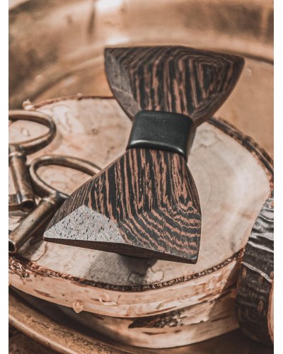 Wooden bow tie BLACK DIAMOND UNIQUE