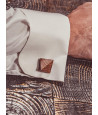Wooden cufflink LATTICE