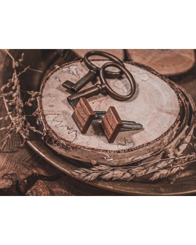 Wooden cufflinks
