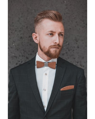 Wooden bow tie GREY