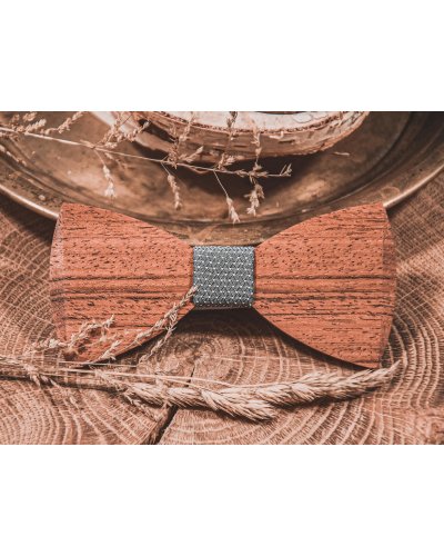 Wooden bow tie with cufflinks