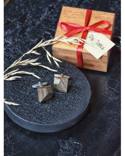 Wooden cufflinks B.O.BREAK