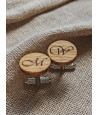 Wooden cufflinks