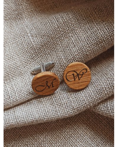Wooden cufflinks