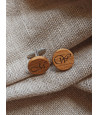 Wooden cufflinks