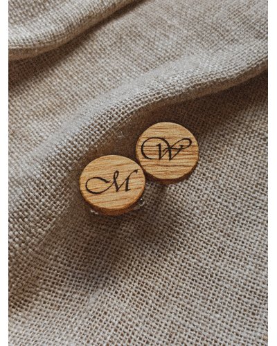 Wooden cufflinks
