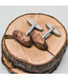 Unique wooden cufflinks 