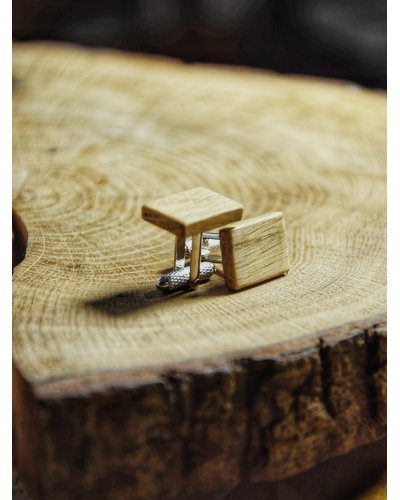 Drewniane spinki do mankietów Classy Oak