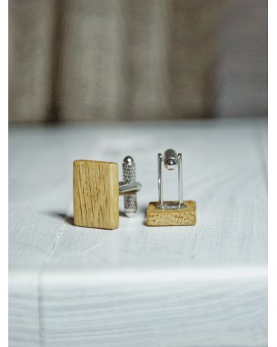 Drewniane spinki do mankietów Classy Oak