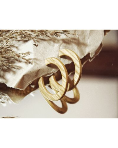 Drewniane kolczyki koła