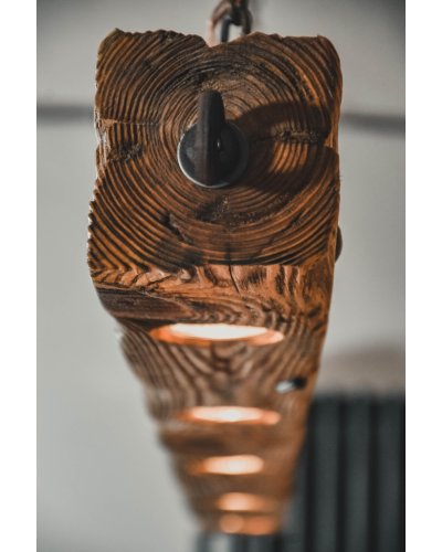Wooden beam lamp