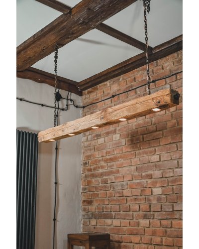 Wooden beam lamp