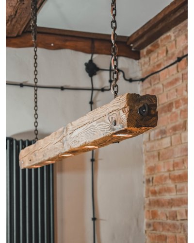 Wooden beam lamp