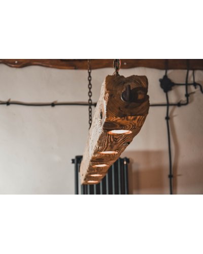 Wooden beam lamp