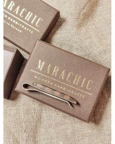 Wooden tie clip