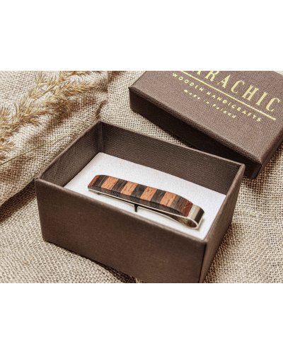 Wooden tie clip
