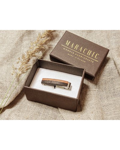 Wooden tie clip