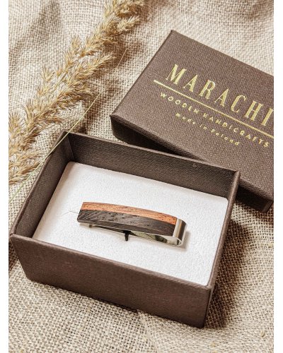 Drewniana spinka do krawata