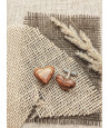 Wooden cufflinks RUSTIC GOLD
