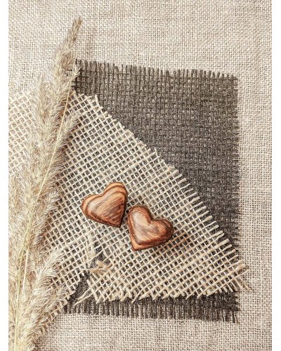 Drewniane spinki do mankietów LOVE ME