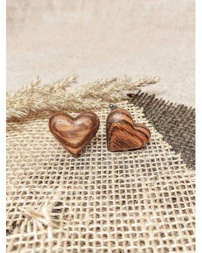 Wooden cufflinks RUSTIC GOLD