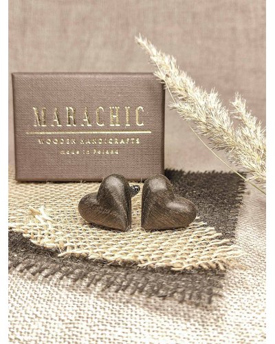 Wooden cufflinks LOVE ME