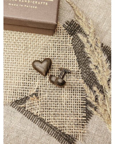 Wooden cufflinks LOVE ME
