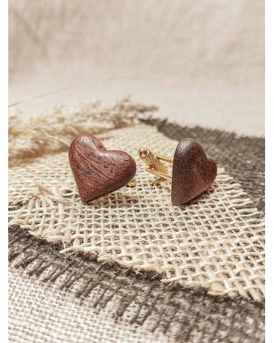 Wooden cufflinks LOVE ME