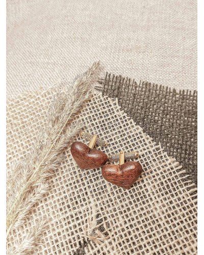 Wooden cufflinks LOVE ME