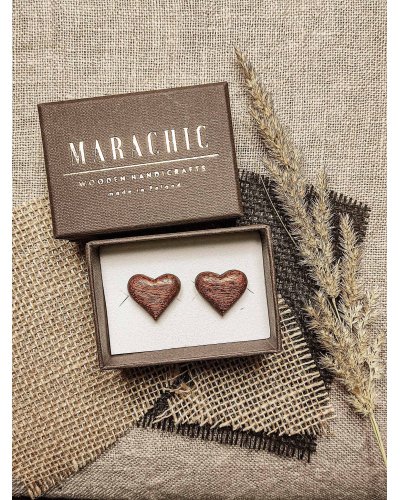 Wooden cufflinks LOVE ME