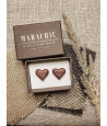 Wooden cufflinks LOVE ME
