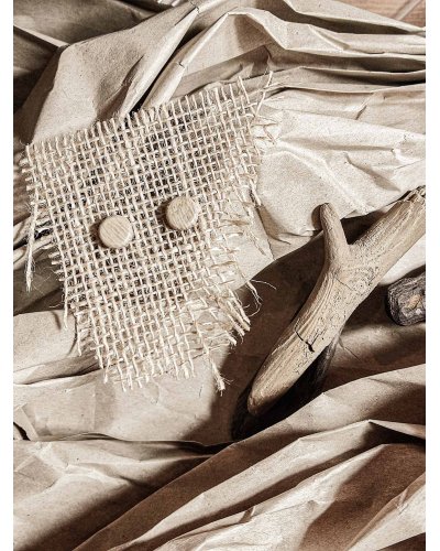 Drewniane kolczyki kółka wiszące