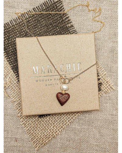 Chain with a wooden heart
