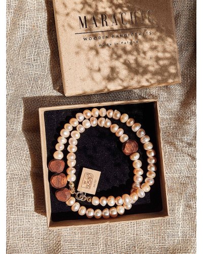 Naszyjnik asymetryczny choker perłowy