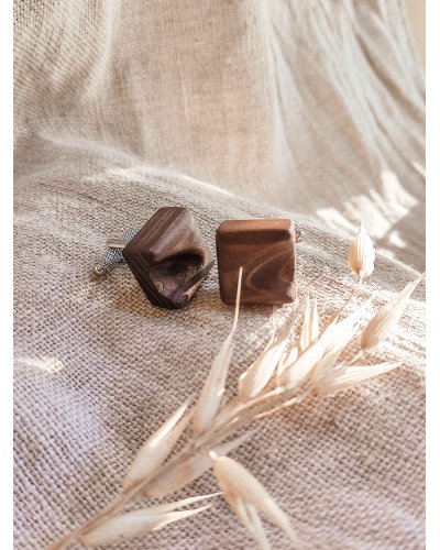 Hand-carved wooden bow tie